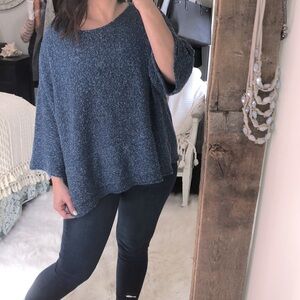 Pure J Jill size small blue cozy pullover sweater